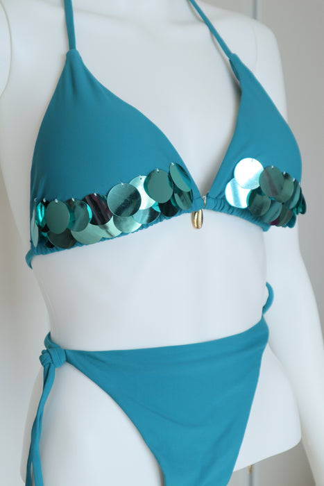 Bikini paillettes - Bleu
