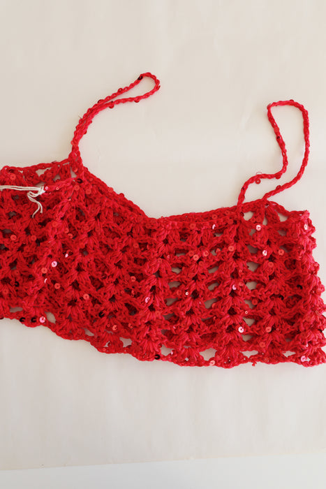 Top bandeau rouge