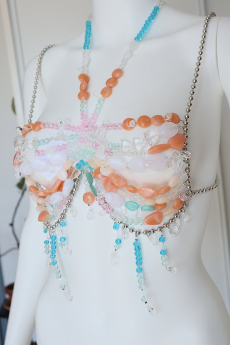 Bijou de buste - orange/cyan