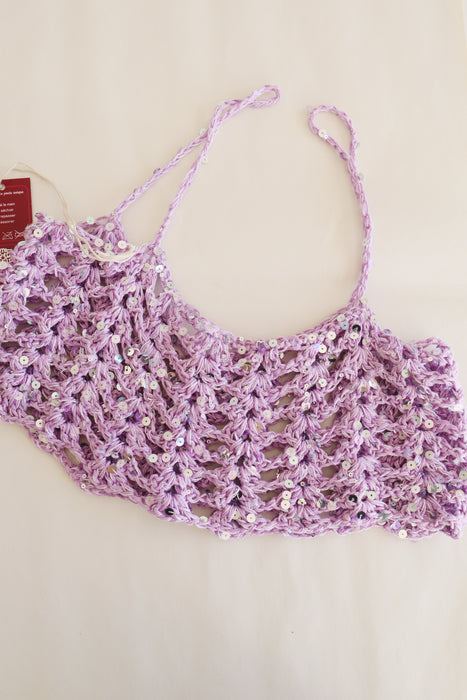 Top bandeau violet
