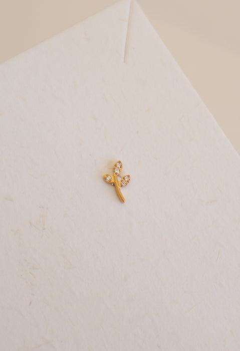 Petite feuille (bijoux de piercing)