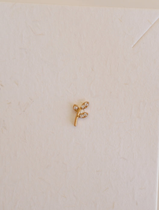 Petite feuille (bijoux de piercing)