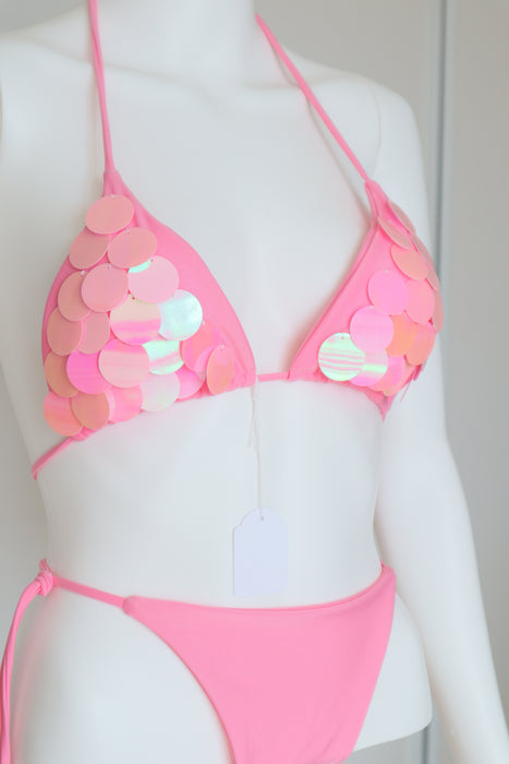 Bikini paillettes - Rose