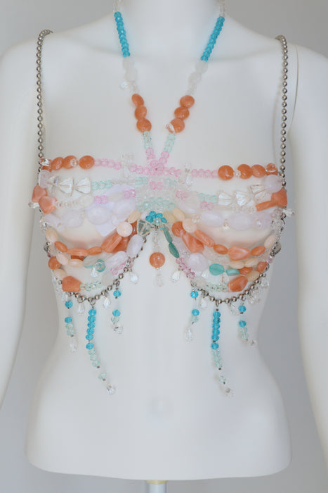 Bijou de buste - orange/cyan
