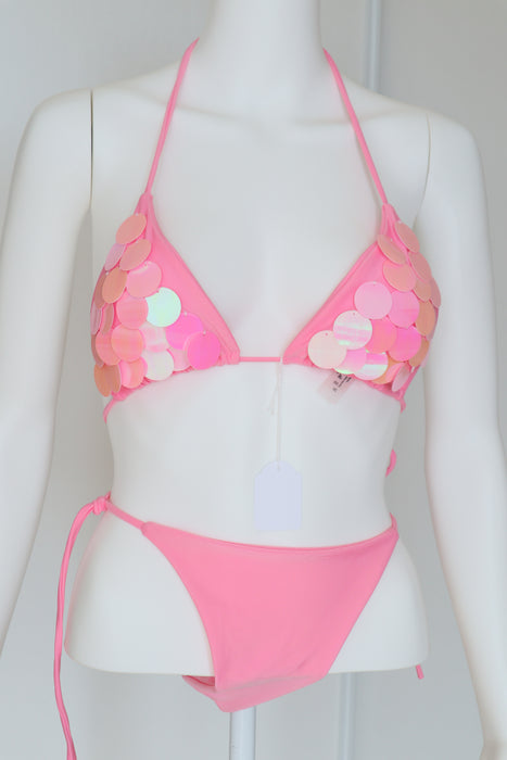 Bikini paillettes - Rose
