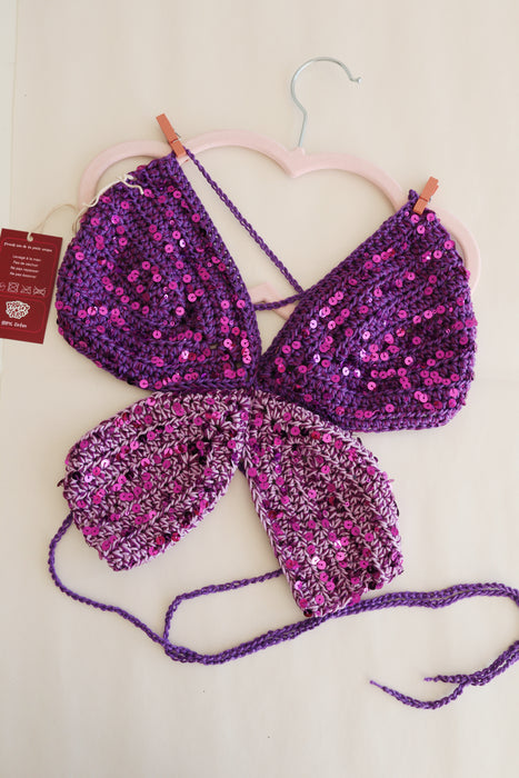 Haut papillon Violet
